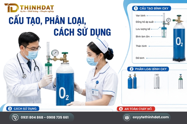 Cấu Tạo, Phân Loại, Cách Sử Dụng Và An Toàn Cháy Nổ Bình Oxy